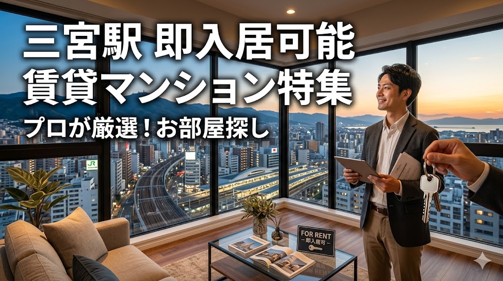 三宮駅の即入居可能な賃貸マンション特集！プロが厳選する人気物件の魅力と住環境を徹底解説