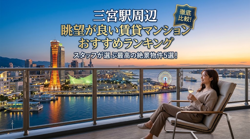 三宮駅で眺望が良い賃貸マンションおすすめランキング！タワーマンションの魅力を解説