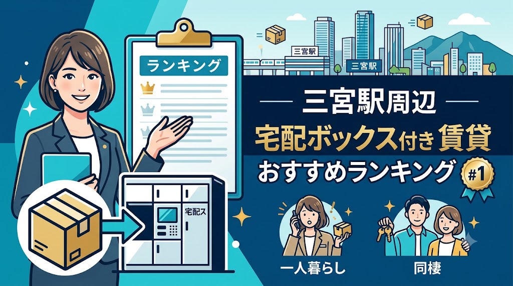 三宮駅の宅配ボックス付き賃貸マンションおすすめランキング！