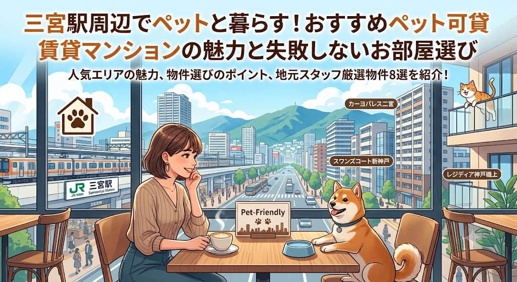 三宮駅周辺でペットと暮らす！おすすめペット可賃貸マンションの魅力と失敗しないお部屋選び