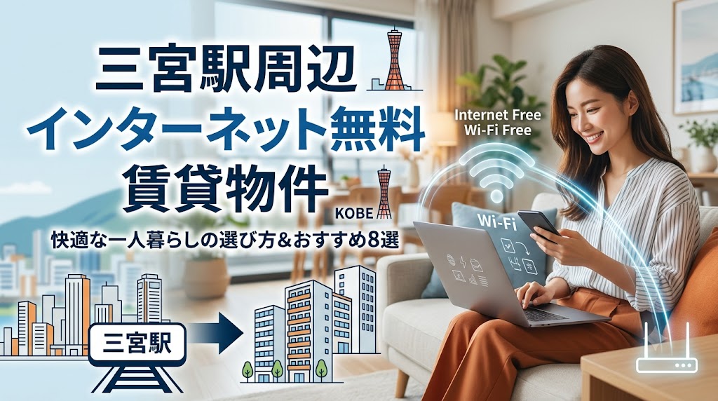 三宮駅でインターネット無料の賃貸をお探しのあなたへ！おすすめ物件と快適な一人暮らしの選び方
